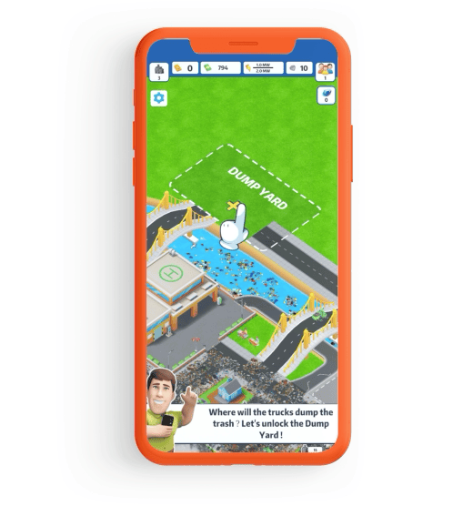Trash Tycoon unlocking a dumpyard