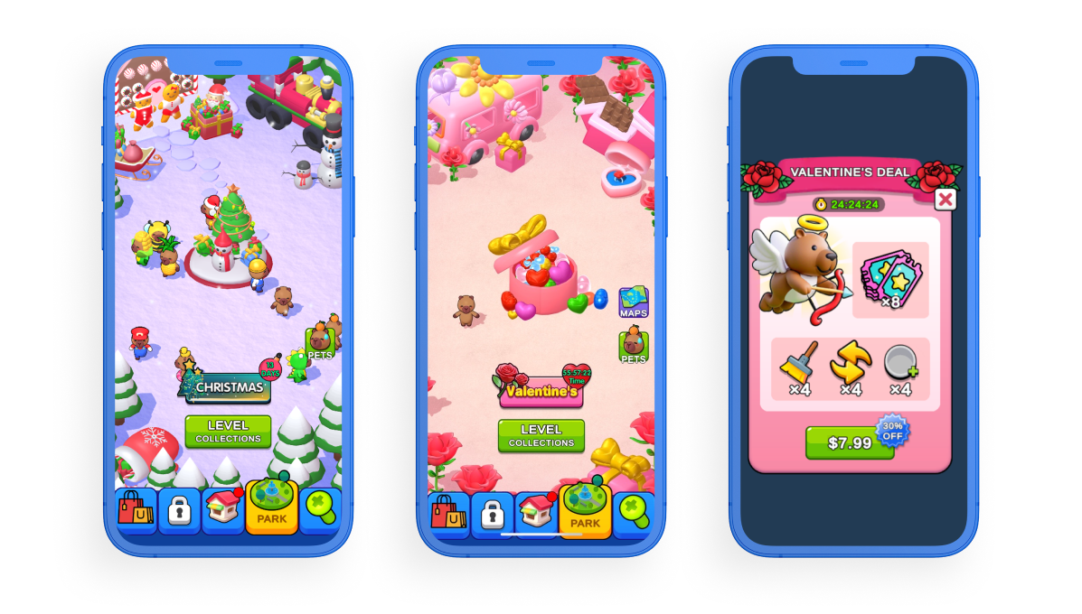 Screw Master 3D: Pin Puzzle Christmas and Valentine's special events
