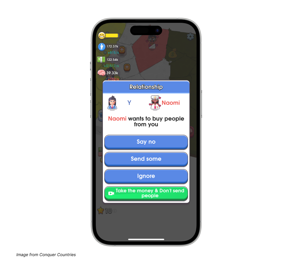 conquer countries decision making mechanics for ads
