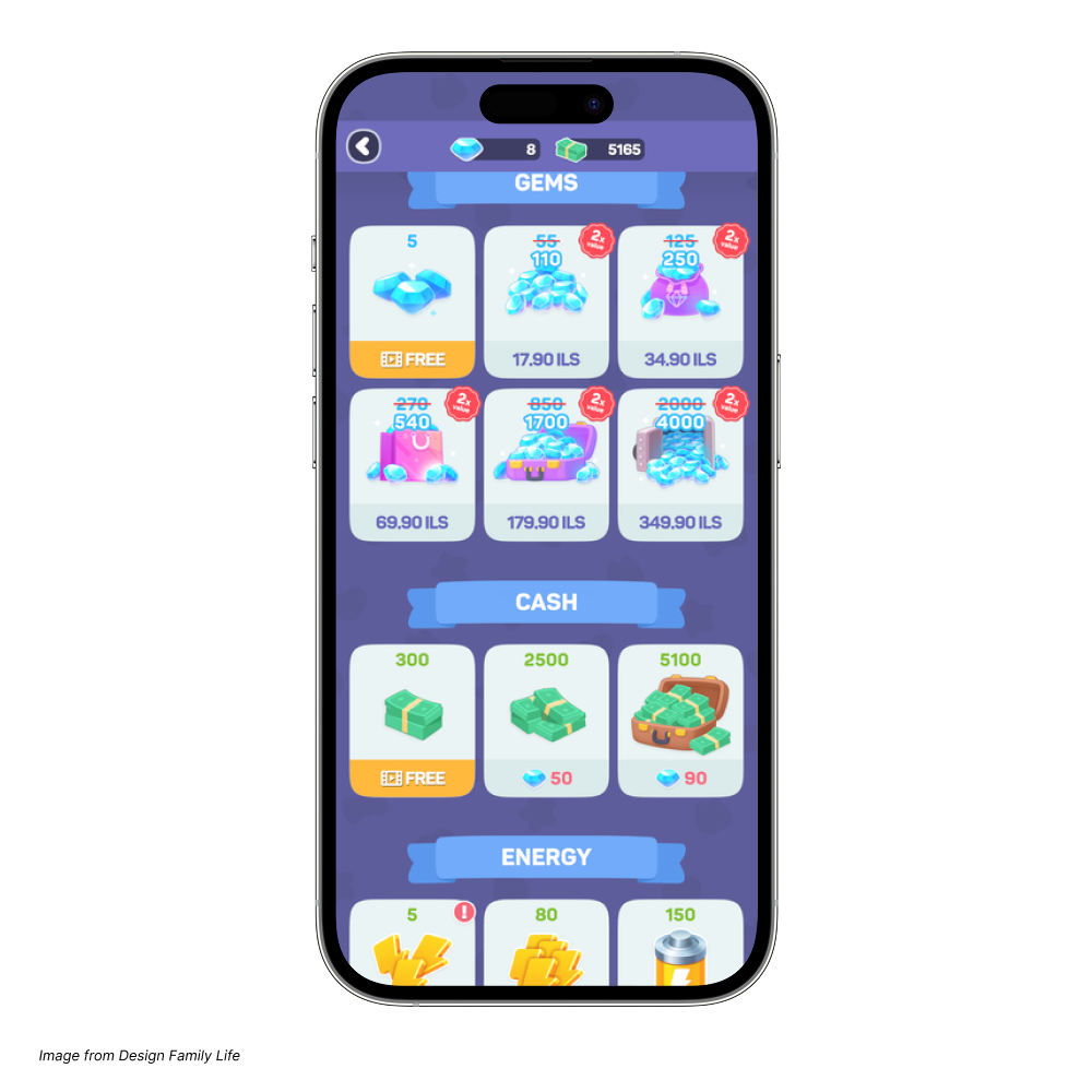 ads and IAPs balanced